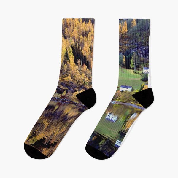 Item preview, Autumn Trees Flam Aurlandsfjord Norway designed and sold by AndyEvansPhotos.