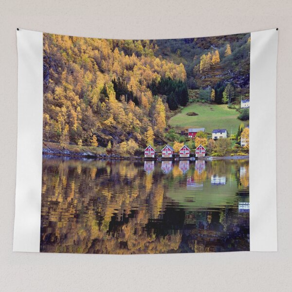 Item preview, Autumn Trees Flam Aurlandsfjord Norway designed and sold by AndyEvansPhotos.