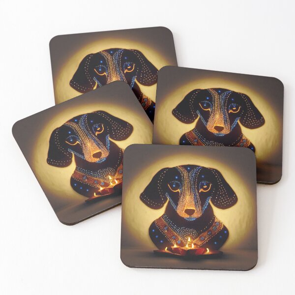 Item preview, Happy Dog Diwali Sticker designed and sold by TheCreativeFab.