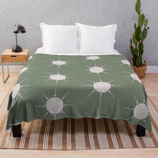 Artikelvorschau, Pretty Polka Dots Sun Pattern Boho Aesthetic In Muted Colors Green entworfen und verkauft von scorpiolane.