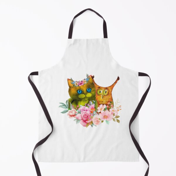Item preview, a cute cat and a cute owl designed and sold by meh4u2.