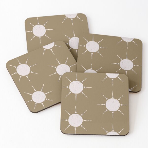 Artikelvorschau, Pretty Polka Dots Sun Pattern Boho Aesthetic In Muted Colors Olive Brown entworfen und verkauft von scorpiolane.