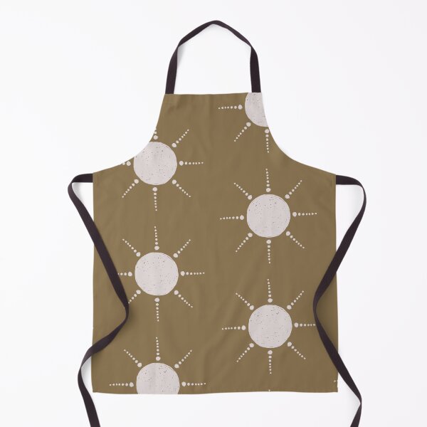 Aperçu de l'œuvre Pretty Polka Dots Sun Pattern Boho Aesthetic In Muted Colors Olive Brown créée et vendue par scorpiolane.