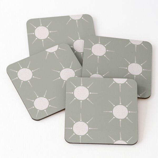 Artikelvorschau, Pretty Polka Dots Sun Pattern Boho Aesthetic In Muted Colors Sage Green entworfen und verkauft von scorpiolane.