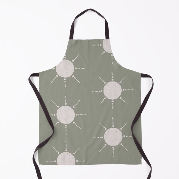 Aperçu de l'œuvre Pretty Polka Dots Sun Pattern Boho Aesthetic In Muted Colors Sage Green créée et vendue par scorpiolane.