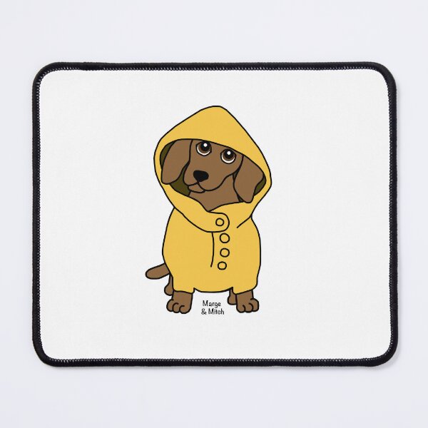 Item preview, Cute Dachshund Sausage Dog Wearing a Raincoat designed and sold by Scat the cat.