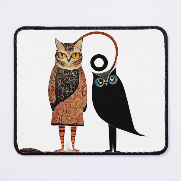 Item preview, Cute Cat and Owl Sticker designed and sold by TheCreativeFab.