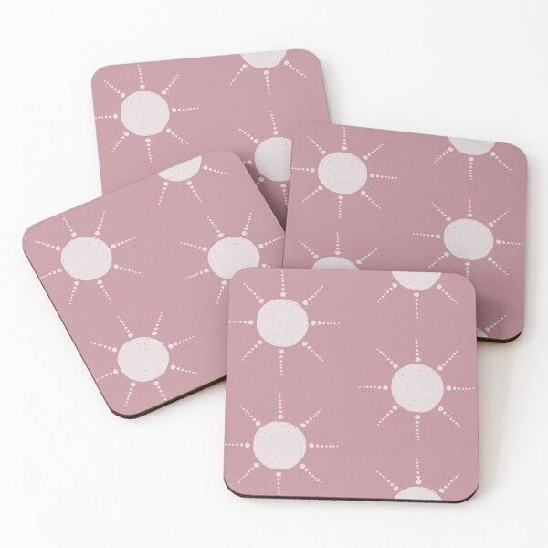 Artikelvorschau, Pretty Polka Dots Sun Pattern Boho Aesthetic In Muted Colors Deep Pink entworfen und verkauft von scorpiolane.