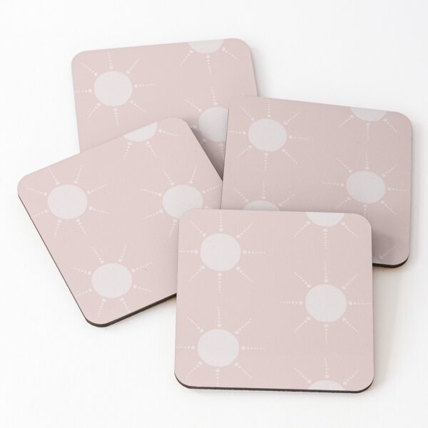 Artikelvorschau, Pretty Polka Dots Sun Pattern Boho Aesthetic In Muted Colors Pale Pink entworfen und verkauft von scorpiolane.