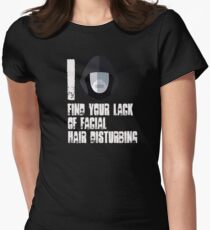 Gesichtsbehaarung Tailliertes T-Shirt für Frauen