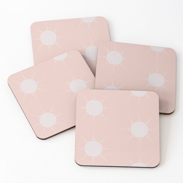 Item preview, Pretty Polka Dots Sun Pattern Boho Aesthetic In Muted Colors Coral Pink designed and sold by scorpiolane.