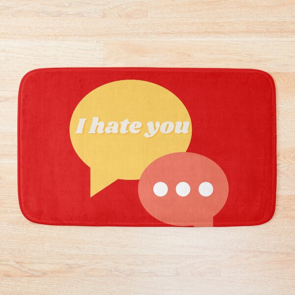 Item preview, Message I hate you emoji Sticker designed and sold by TheCreativeFab.