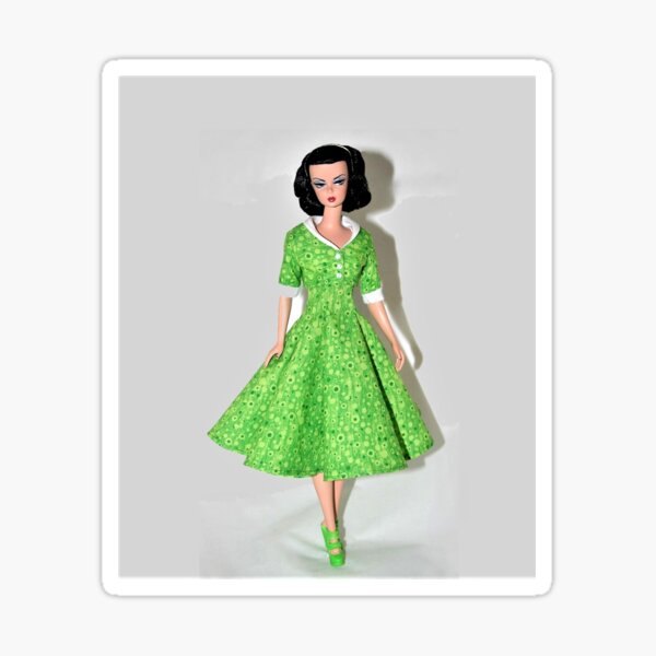 Item preview, brunette 50s rockabilly doll print poster bag mask  designed and sold by mysticladyart.