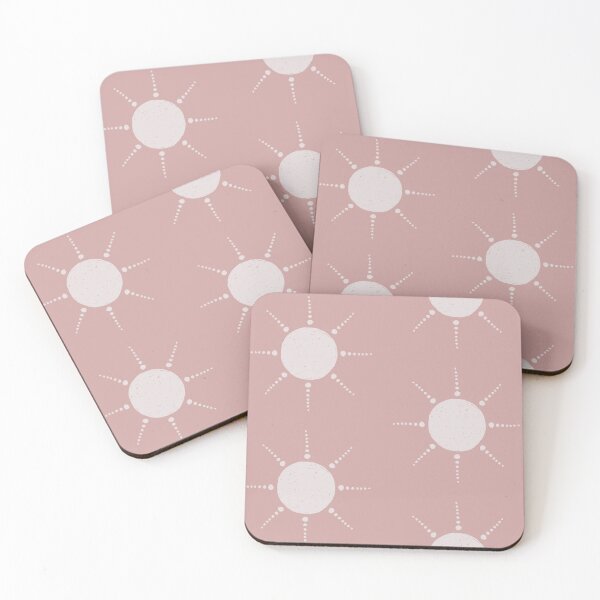 Item preview, Pretty Polka Dots Sun Pattern Boho Aesthetic In Muted Colors Pink designed and sold by scorpiolane.