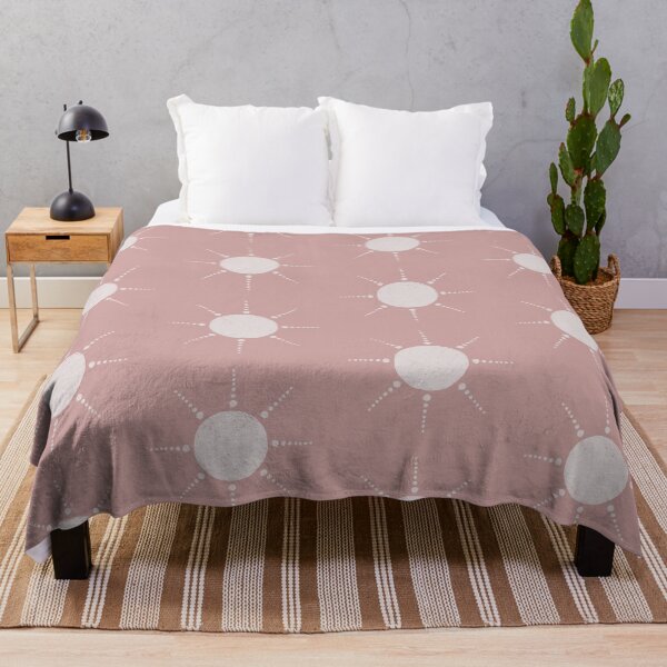 Item preview, Pretty Polka Dots Sun Pattern Boho Aesthetic In Muted Colors Pink designed and sold by scorpiolane.