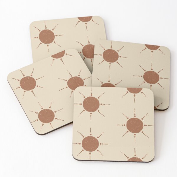 Artikelvorschau, Pretty Polka Dots Sun Pattern Boho Aesthetic In Muted Colors Brown & Muted Yellow entworfen und verkauft von scorpiolane.