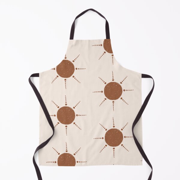Aperçu de l'œuvre Pretty Polka Dots Sun Pattern Boho Aesthetic In Muted Colors Cream & Brown créée et vendue par scorpiolane.