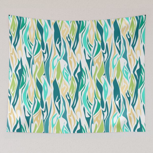 Item preview, 22 abstract turquoise cream designed and sold by fuzzyfox.