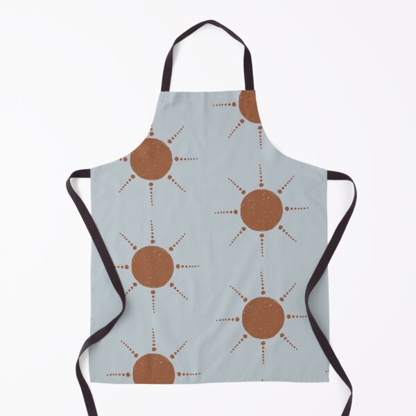 Aperçu de l'œuvre Pretty Polka Dots Sun Pattern Boho Aesthetic In Muted Colors Gray Blue & Brown créée et vendue par scorpiolane.