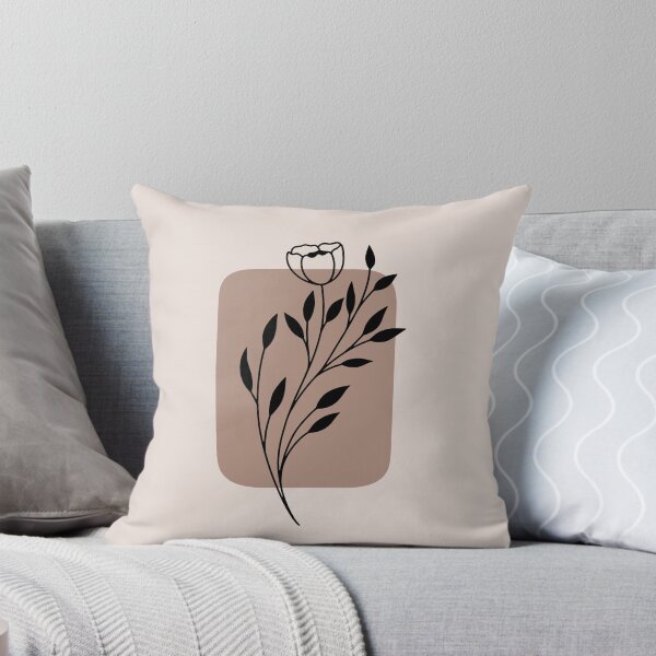 Aperçu de l'œuvre Earthy Browns Modern Botanical Mid-century Leaf Plant 2023 Couleur de l'année Redend Point SW 9081 créée et vendue par MLA-Artwork.