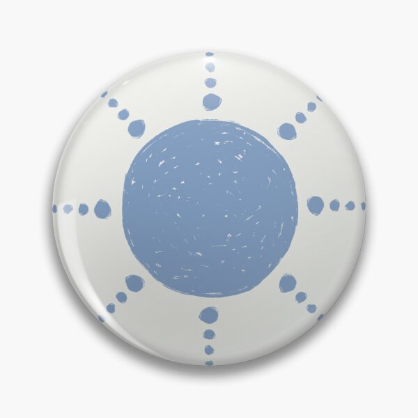 Artikelvorschau, Pretty Polka Dots Sun Pattern Boho Aesthetic In Muted Colors Light & Dark Blue entworfen und verkauft von scorpiolane.