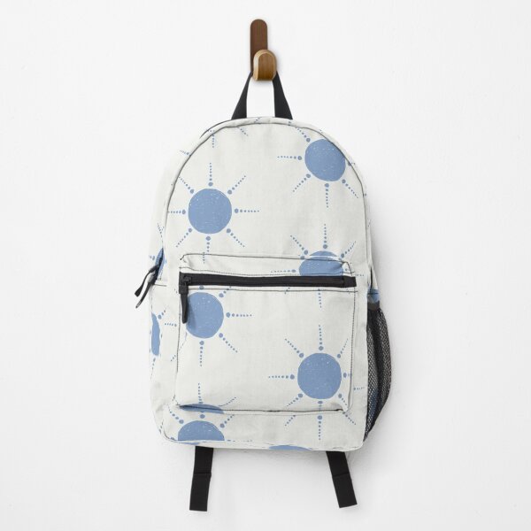Artikelvorschau, Pretty Polka Dots Sun Pattern Boho Aesthetic In Muted Colors Light & Dark Blue entworfen und verkauft von scorpiolane.