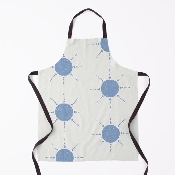 Aperçu de l'œuvre Pretty Polka Dots Sun Pattern Boho Aesthetic In Muted Colors Light & Dark Blue créée et vendue par scorpiolane.
