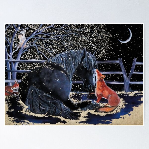 Item preview, The foxes and the black horse designed and sold by samcannon.