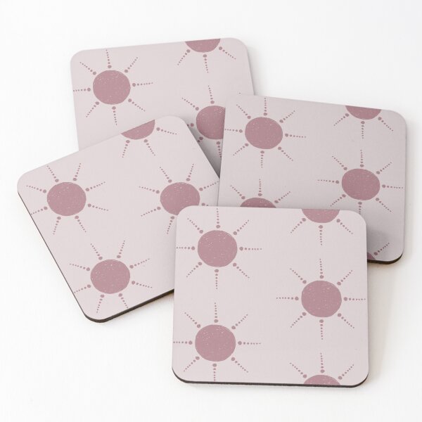 Artikelvorschau, Pretty Polka Dots Sun Pattern Boho Aesthetic In Muted Colors Light & Dark Muted Pink entworfen und verkauft von scorpiolane.