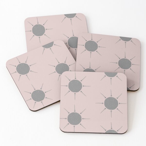 Artikelvorschau, Pretty Polka Dots Sun Pattern Boho Aesthetic In Muted Colors Pink & Gray entworfen und verkauft von scorpiolane.