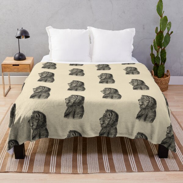 Item preview, Antique Lion Portrait (cream) designed and sold by Madame Memento.