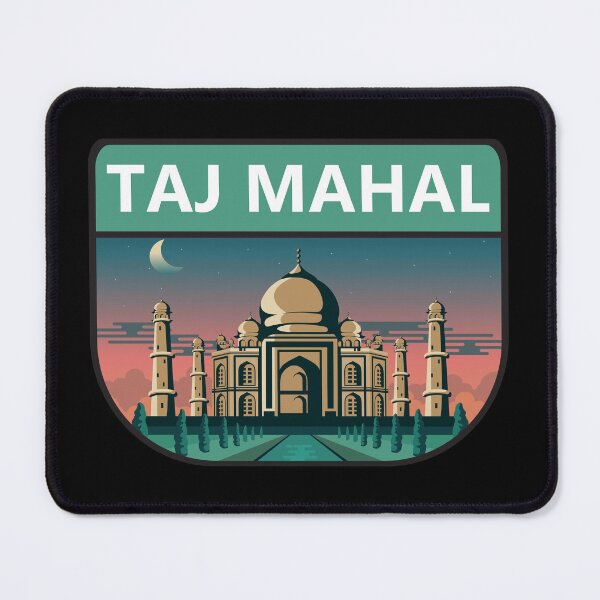 Item preview, Taj Mahal India Travel Art Retro designed and sold by KrisSidDesigns.