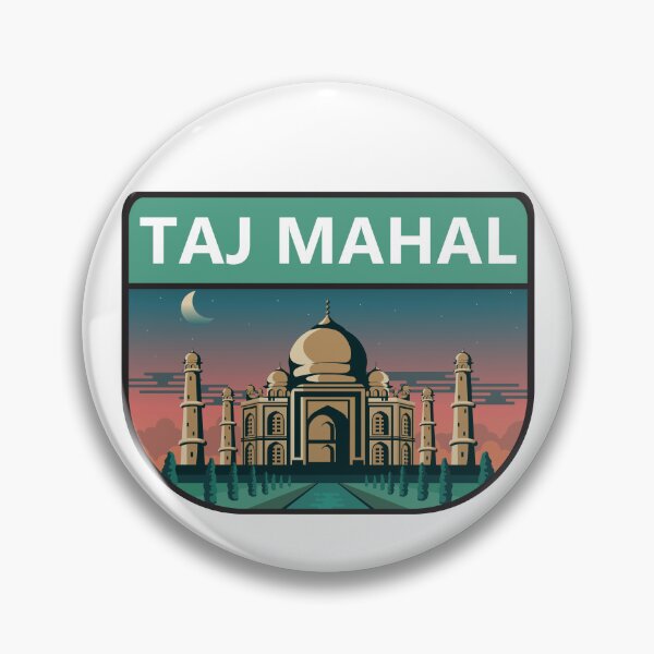 Item preview, Taj Mahal India Travel Art Retro designed and sold by KrisSidDesigns.