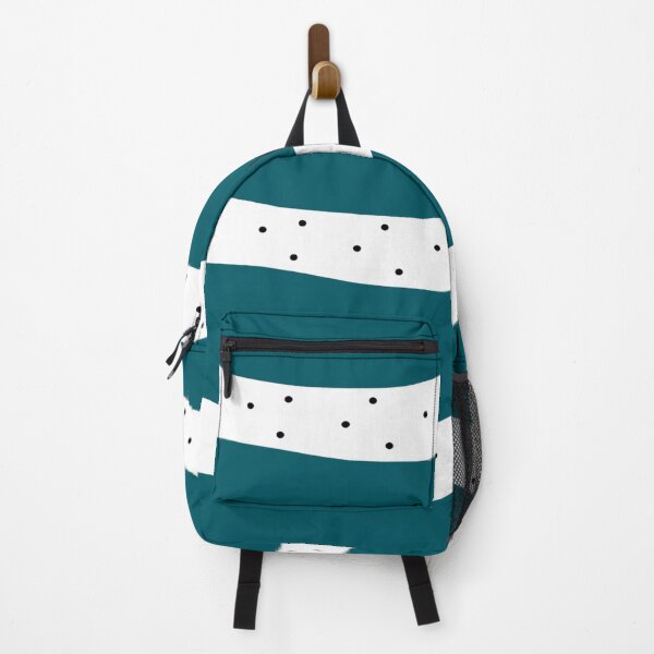 Item preview, White dotted Waves Pattern Teal designed and sold by awsomepatterns.