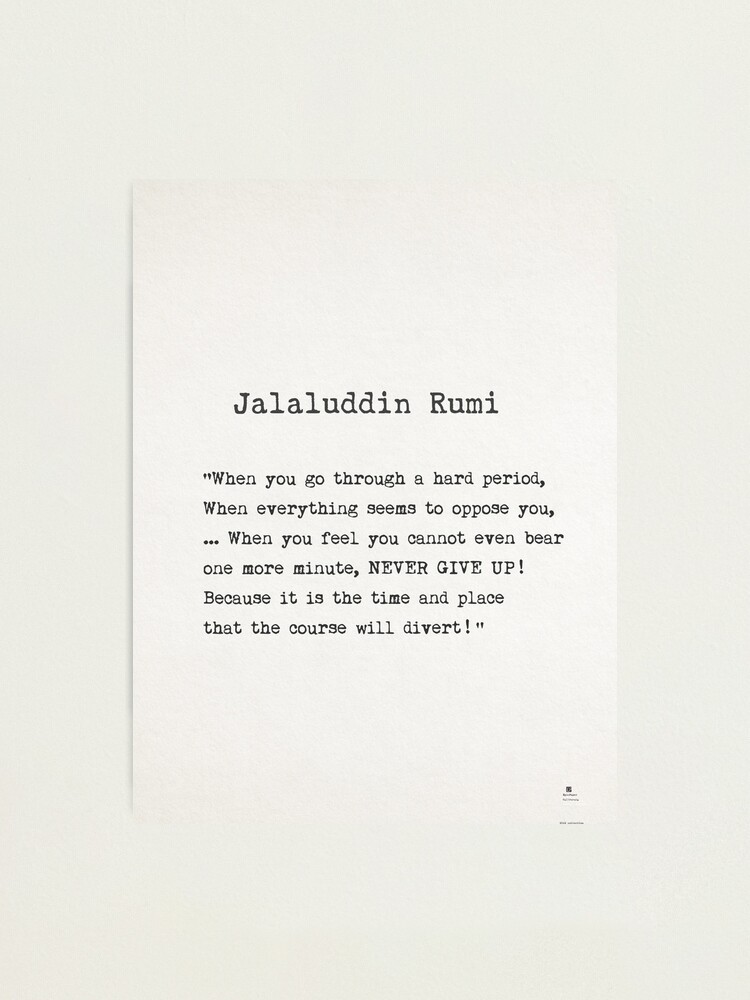 Impression Photo Jalaluddin Rumi Citation Par Pagarelov Redbubble
