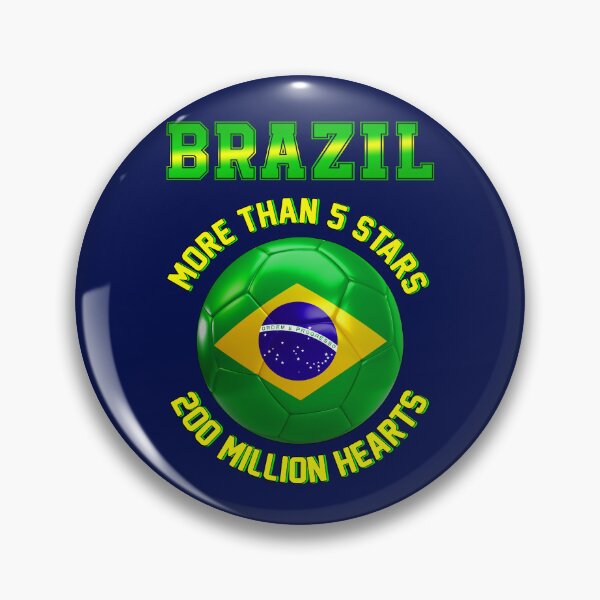 Item preview, Brazil fan slogan for football, more than 5 stars 200 million hearts designed and sold by superpixus.