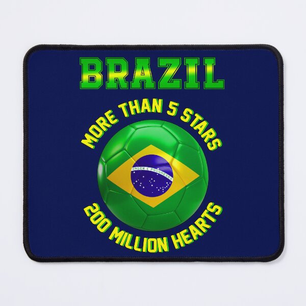 Item preview, Brazil fan slogan for football, more than 5 stars 200 million hearts designed and sold by superpixus.