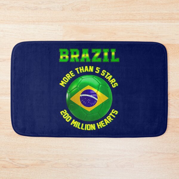 Item preview, Brazil fan slogan for football, more than 5 stars 200 million hearts designed and sold by superpixus.