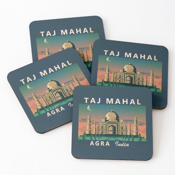 Item preview, Taj Mahal India Travel Art Vintage designed and sold by KrisSidDesigns.