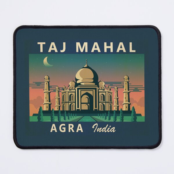 Item preview, Taj Mahal India Travel Art Vintage designed and sold by KrisSidDesigns.
