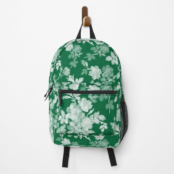 Item preview, Romantic White Rose Floral Painting Green Pattern designed and sold by NdesignTrend.