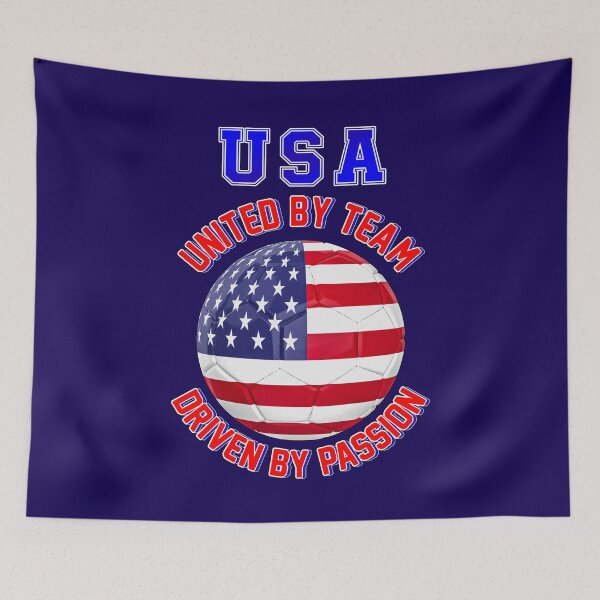 Item preview, US fan slogan for football, USA, united by team, driven by passion designed and sold by superpixus.