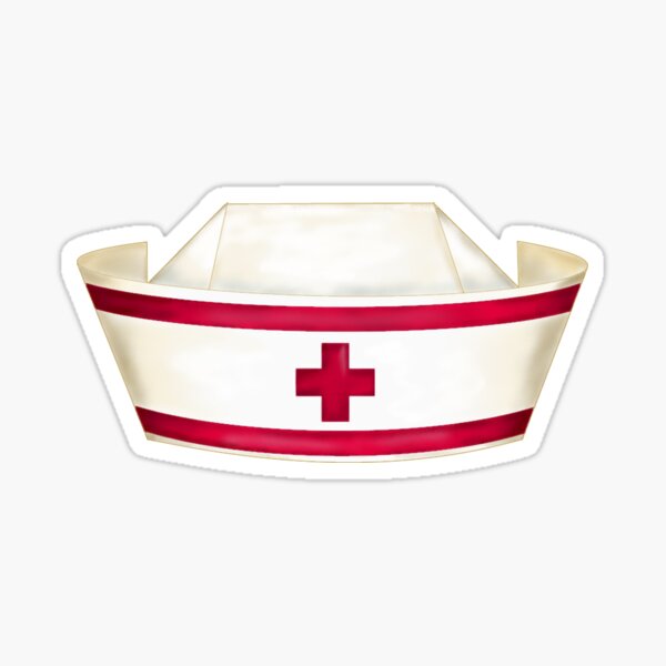 Red and White Nursing Sticker