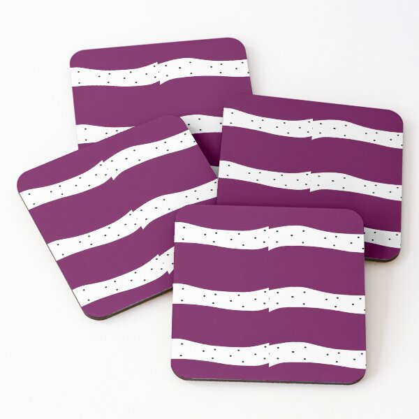 Item preview, White dotted Waves Pattern Pink designed and sold by awsomepatterns.