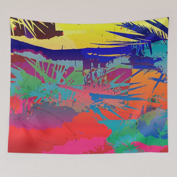 Item preview, Abstract tropical sunrise designed and sold by makart2.