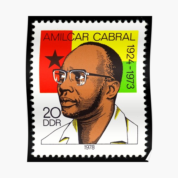 Amílcar Cabral-3 DDR Stamp Poster