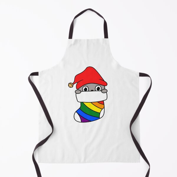 Item preview, RAINBOW CHRISTMAS STOCKING | CUTE PRIDE KITTY designed and sold by Festive Feminist.