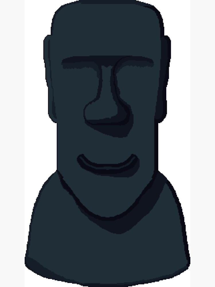 Moai emoji majestic item for contest 0 pixel art