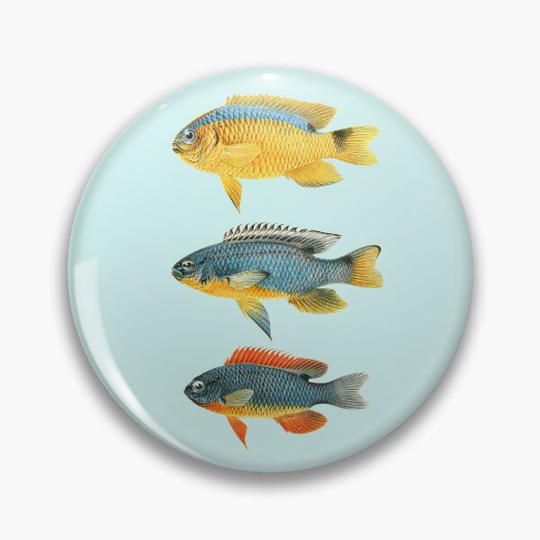 Item preview, Colorful fish chart (blue) designed and sold by Madame Memento.