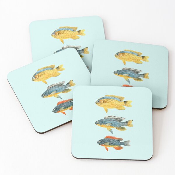 Item preview, Colorful fish chart (blue) designed and sold by Madame Memento.